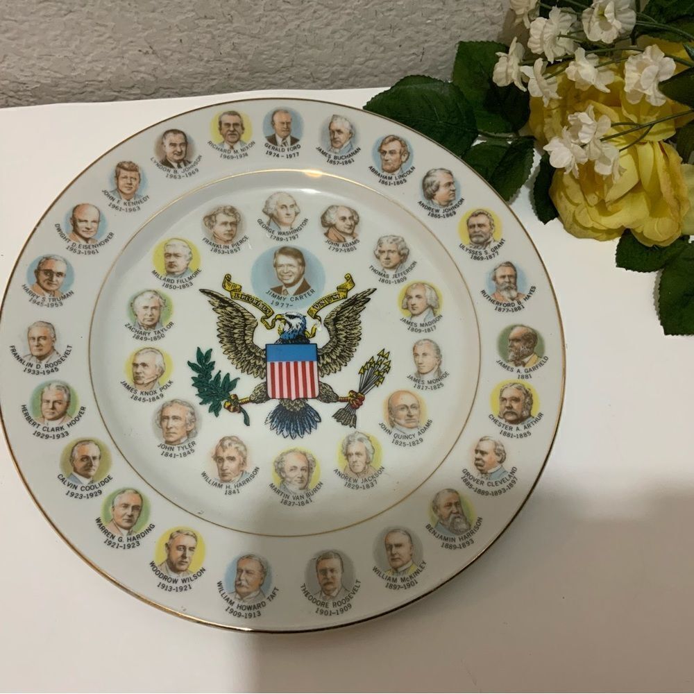 200 Years of Presidents Plate 10 3/8” made in Japan G6